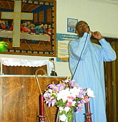 Steve Preaching in Camden, New Jersey.